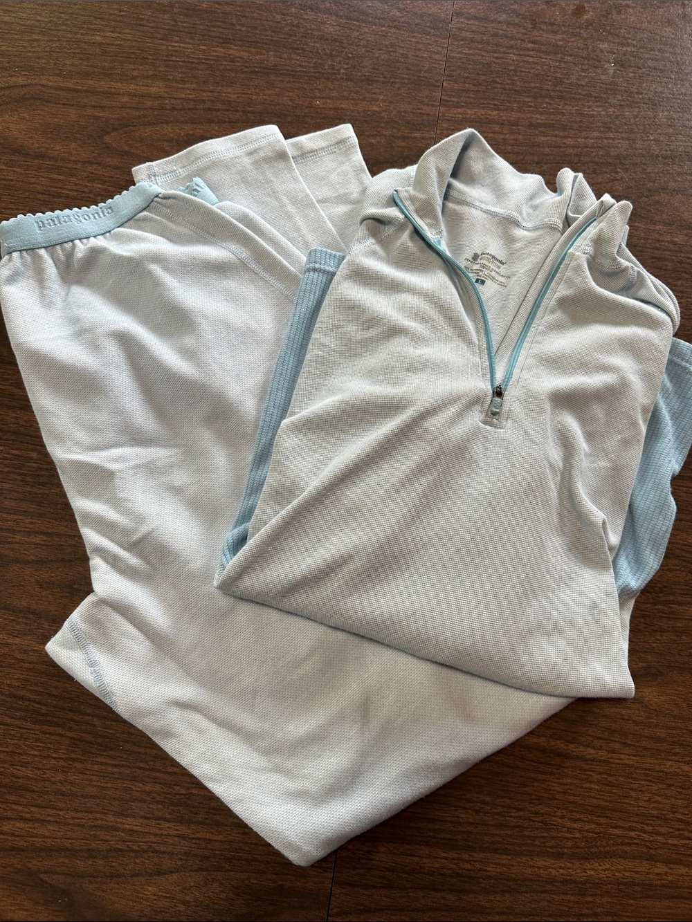 Patagonia Light Blue Performance Baselayer Top